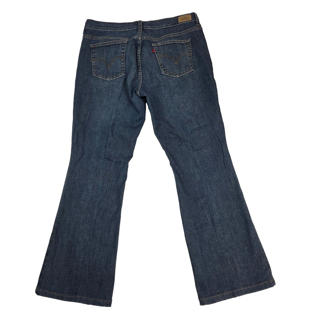 Levis 515 Jeans Sz 12 Short Womens Blue Pants Stretch Ladies Mid‎ Rise Bootcut - Picture 5 of 11